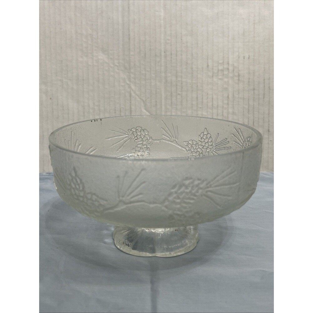 Indiana Glass Tiara Pinecone PONDEROSA PINE 7 7/8" Vegetable Serving Bowl